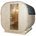 Produktbild: HOME DELUXE Sauna Outdoor Sauna CUBE - Größenauswahl, BxTxH: 185 x 220 x 195 cm, 38,00 mm, (inkl. 8 kW Saunaofen & Saunazubehör) Saunahaus aus Fichtenholz I Gartensauna 185 cm x 195 cm x 220 cm