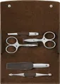 Produktbild: ZWILLING Maniküre-Set (5 teilig, Nagelpflege und Pediküre, Echtleder Etui, präzise, mit Nagelschere und Nagelhautschere), Premium, Braun