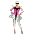 Produktbild: Funny Fashion Damen Kostüm Space Travel Kleid silber/pink Armstulpen Weltraum Weltall (44/46)