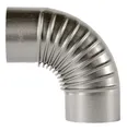 Produktbild: FireFix Ofenrohrbogen 90° Ø 120 mm feueraluminiert gerippt Rohr Bogen Ofen Kamin