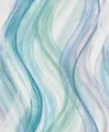 Produktbild: Tapete Vlies Wellen-Design blau grün weiß Marburg Shades 32444 (4,55€/1qm)