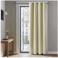 Produktbild: Deconovo Verdunkelungsvorhang Blickdichter Vorhang mit Ösen Gardinen Wohnzimmer 1 Stück, Verdunkelung Lärmschutz Thermogardine Dicke Vorhänge Kälteschutz beige 132 cm x 214 cm
