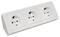 Produktbild: Aufbau Steckdosenblock, 3-fach Schutzkontakt, weiß, 250V~/16A