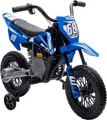 Produktbild: AIYAPLAY Kinder Elektro-Motorrad, 12V Kindermotorrad mit Musik, Kinderfahrzeug mit abnehmbar Trainingsrädern, 2,4-5 km/h, für 3-6 Jahre Kinder, max. 30 kg, Blau