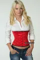 Produktbild: Corsage Korsett Rot Satin extra kurz / kurz / normal  sw06