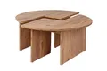 Produktbild: Hanah Home Eleganter Couchtisch, Ø90 cm, Höhe 41 cm | 100% melaminbeschichtete Spanplatte, 18 mm dick | Atlantic-Pine-Oberfläche, perfekt für Moderne Wohnräume
