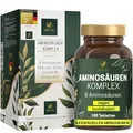 Produktbild: VITACTIV Aminosäuren Komplex Hochdosiert - 180 Tabletten, ca. 6000mg pro Tag - 8 essentielle Aminosäuren EAA, plus 4 Cofaktoren - Vitamin B6, B12 - Für Sport & Aktivität - Vegan, Laborgeprüft