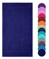 Produktbild: Lashuma Frottee Badematte Gross 50x80 cm, 100% Baumwolle Blau - Marine, London Badezimmermatte