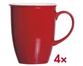 Produktbild: Ritzenhoff & Breker Becher Doppio, 4-tlg., Porzellan, 320 ml, Kaffeebecher, spülmaschinen-/ mikrowellengeeignet
