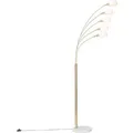 Produktbild: Design Stehleuchte Messing Mit Opalglas 5-flammig - Sixties Marmo