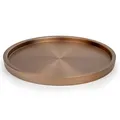 Produktbild: Serviertablett 38 cm Küchentablett rund bronze Bartablett Tablett groß Tableau