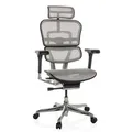 Produktbild: hjh OFFICE Bürostuhl ergonomisch ERGOHUMAN GEN2 Originales Design, 24h Einsatz, Bürosessel mit Flexibler Lordosenstütze, Netz Hellgrau