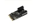 Produktbild: Karte Controller M2 (M.2 Ngff ) - 2 Anschlüsse SATA - M2 B+M Key - JMB582 - Pcie