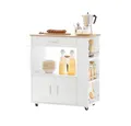 Produktbild: SoBuy Servierwagen FKW113, Küchenwagen mit Arbeitsplatte, Beistelltisch, Küchenwagen Kücheninsel Küchenschrank Rollwagen Mikrowellenschrank