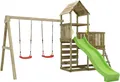 Produktbild: FUNGOO Spielturm MaxPlay 3.2, mit Rutsche, Doppeldecker, Doppelschaukel und Kletterwand