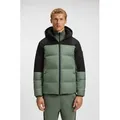 Produktbild: Daunenjacke BOSS GREEN, Herren, Gr. M, open grün358, Web, Obermaterial: 100% Polyester. Füllung: 80% Entendaune, 20% Entenfeder, unifarben, regular fit hüftlang, hoch geschlossener Ausschnitt, elastischer Bund, Jacken Daunenjacke, abnehmbare Kapuze, Regular Fit, warm wattiert