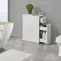 Produktbild: Badezimmerschrank Kauhajoki 61x20x45cm Weiß [en.casa]