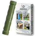Produktbild: SURVIVO® Wasserfilter Outdoor, Wechselfilter, Trinkwasserfilter, 4000l Filterkapazität, entfernt 99,99% Bakterien - Camping, Wandern, Reisen – sicherste Ergänzung zur Outdoor Ausrüstung (Ersatzfilter)