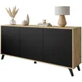 Produktbild: Lookway Kommode, Schwarz, Holzwerkstoff, 154x72x40 cm, Wohnzimmer, Kommoden & Sideboards, Kommoden
