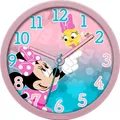 Produktbild: Minnie Maus Wanduhr 25cm Kinderzimmer Uhr Disney pink