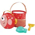 Produktbild: Hape Sandspielzeug E4093 Faltbares Strand-Spielset, mit Eimer, Schaufel und Sandform, 4 Teile