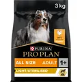 Produktbild: Pro Plan 10745/4154 Purina Hund Alle Größen Erwachsene Licht mit sterlised reich an Hähnchen Trockenfutter - 3kg