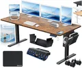 Produktbild: KESSER® Höhenverstellbarer Schreibtisch elektrisch 160cm x 70cm | Ergonomisch Steh-Sitz Schreibtisch | 3-Funktions-Memory Steuerung | Inkl. 360° Rollen & USB-Ladeanschluss Computertisch für Homeoffice