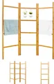 Produktbild: XL Handtuchleiter Bambus - 180x180 Kleiderleiter Wandleiter Regal Wäscheständer