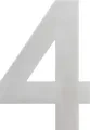 Produktbild: Alpertec Hausnummer 4 Edelstahl Hausnummern Hausnummerschild