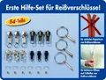 Produktbild: 54 tlg. Reißverschluss Reparaturset inkl. Greifringe Metall Zipper Schieber
