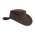 Produktbild: Wasserdichter Cowboyhut Echtes Wildleder Schwarz & Dunkelbraun Aussie Style W...