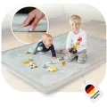 Produktbild: BabyBeFun Spielmatte [Extra Weich] 3cm dicke Krabbelmatte Baby, hochwertiger Memory-Schaum, Rutschfest, Deutsche Marke grau 200 cm x 150 cm