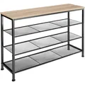 Produktbild: TecTake GmbH Schuhregal Portsmouth 100x30,5x72,5cm - Industrial Holz hell, Eiche Sonoma 404288