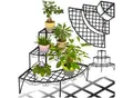 Produktbild: tectake® Blumentreppe, mit 3 Stufen, geschwungene Verzierungen, 60 x 60 x 60 cm