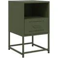 Produktbild: vidaXL Nachttisch Olivgrün 36x39x60,5 cm Stahl