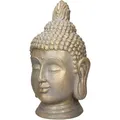 Produktbild: Buddha Figur Kopf Statue 74,5 Cm, Aus Polyresin, Bronzeoptik, Für Yoga, Feng Shui Oder Meditationsraum, Haus, Wohnung & Garten, Innen/außen, Dekoration Deko Skulptur Dekofigur Gartenfigur - Ecd Germany
