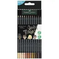 Produktbild: FABER-CASTELL Dreikant-Buntstifte Black Edition, 12er Etui