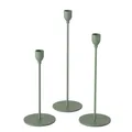 Produktbild: Kerzenleuchter Malte grün, 3 TLG. / Kerzenständer Set