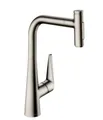 Produktbild: hansgrohe Küchenarmatur Talis Select S mit Schlauchbox (Wasserhahn Küche 110°/150° schwenkbar, hoher Auslauf 300mm mit ausziehbarer Brause, 2 Strahlarten und sBox, Standardanschlüsse) Edelstahl Finish