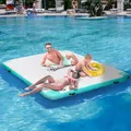 Produktbild: Outsunny Aufblasbare Badeinsel bis 500 kg Belastbarkeit Schwimminsel