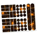 Produktbild: Finest Folia 34 Teiliges Fahrrad Rahmen Schutzfolie Folie Aufkleber Schutz MTB BMX Kette Lackschutzfolie R159 R160 (04 Racing Neon Orange)