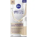 Produktbild: NIVEA Cellular 3in1 Hyaluron Serum Foundation Make-up 02 Mittel 30ml *NEU*