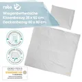 Produktbild: Roba Bettwäsche für Wiege & Stubenwagen 80x80/35x40cm Lil Planet Silbergrau NEU
