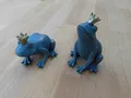 Produktbild: Froschkönige Gartenfiguren 2er Set Skulptur Gartendekoration Bronzefarben 11 cm