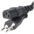 Produktbild: Netzkabel mit Schweiz-Stecker für IEC-Buchse C13, Stromkabel Schweiz mit 3 Pin