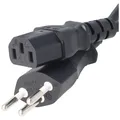 Produktbild: Netzkabel mit Schweiz-Stecker für IEC-Buchse C13, Stromkabel Schweiz mit 3 Pin