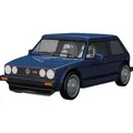 Produktbild: Volkswagen Golf GTI (1976-1983), Konstruktionsspielzeug blau, Maßstab 1:35