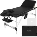 Produktbild: TecTake GmbH 3 Zonen Massageliege Ko Tao, Tragetasche, Aluminiumgestell - schwarz 405585