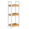 Produktbild: SONGMICS Rollwagen, Badregal, Badezimmerregal mit 3 Ebenen, Bambus CBB083N02