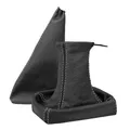 Produktbild: L & P Car Design L&P A0020-2 Set Schaltsack Schaltmanschette + Handbremsmanschette 100% Echtleder Schwarz Naht Grau Ersatzteil für Opel Tigra Twintop